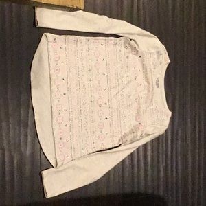 Cream long sleeve with With gold pink and silver details